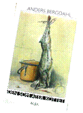 Foto i 4-f�rg av omslaget till Anders Bergdahls bok "Den som �ter k�ttet". Illustration av Ulf Wahlberg.